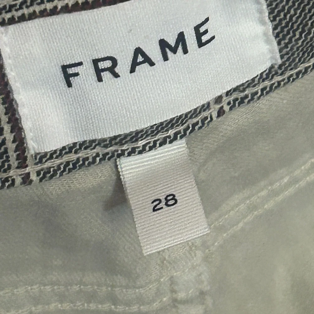 FRAME WOMEN'S LE HIGH SKINNY CROP JEANS Size 28 Gray Plaid - Picture 6 of 9